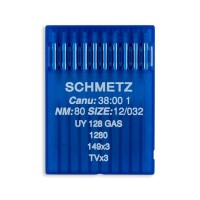 Schmetz Canu 38:00 UY 128 GAS TVx3 Industrial Coverstitch Needles size 80/12